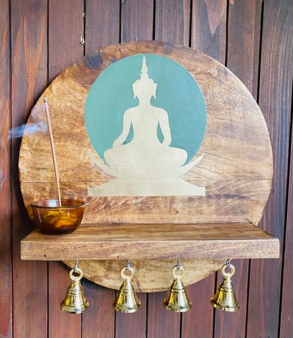 gautama buddha meditation shelf