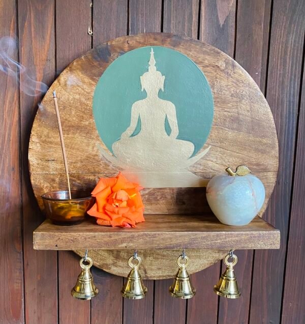 gautama buddha meditation shelf