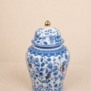 Blue Pottery Ginger Jar